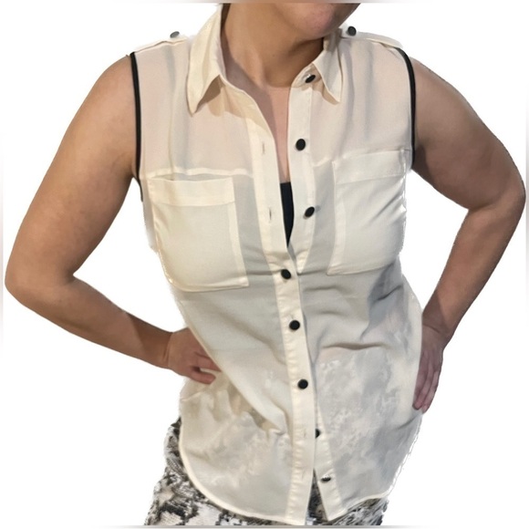 Forever 21 Shear short sleeve blouse size S/P - Picture 1 of 6
